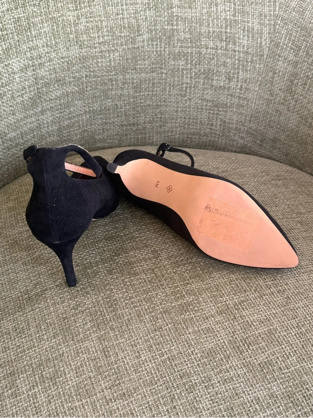 Halogen Black Suede Pointed-Toe Heels NWOT